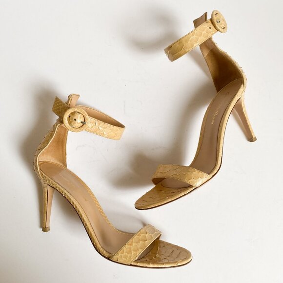 Gianvito Rossi Portofino 85 Sandals Python 38 - Picture 1 of 10
